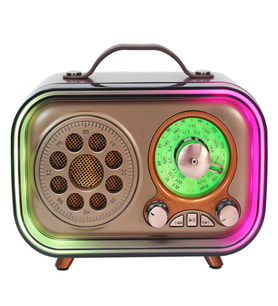 UltraTekno M-1315BT Bluetooth Subwoofer'lı Retro Radyo Şarjlı 3 Band Fm/am/sw Vintage Hoparlör USB Tf Destekli (Açık Gri)