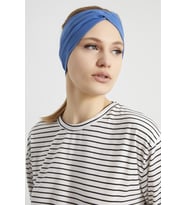 Derin Mavi, butik tasarım Kadın Bandana Saç Bandı, ekstra yumuşak,  Esnek, doğal, pamuklu Penye (Mor)