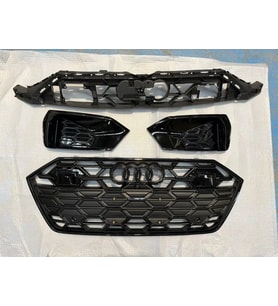 AUDİ - ÖN PANJUR+TAMPON IZGARA SET (SİYAH) A7 2023-