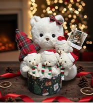 Premium Kişiye Özel Polaroid Fotoğraflı Yılbaşı Noel Temalı Ayıcıklar