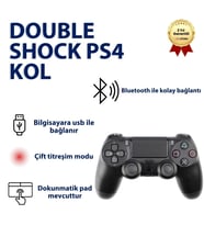 Gamepad Ps4 Siyah Doubleshock Wireless Joystick Kablosuz Ps4 Oyun Kolu