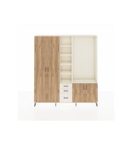 Arges Dolap 13 Raflı 3 Çekmeceli 4 Kapaklı 220x30x243 Aytaşı-Çam/Aytaşı