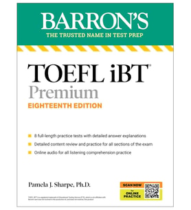 Toefl Ibt Premium With 8 Practice Tests   Online Audio, Eighteenth Edition