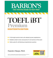 Toefl Ibt Premium With 8 Practice Tests   Online Audio, Eighteenth Edition