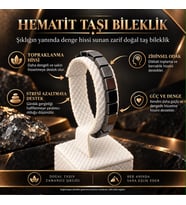 Hematit Doğal Taş Kare Bileklik