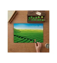 Çay Bahçesi - Doğa - Manzara Tasarımı 240 parça Ahşap Puzzle Ahşap Kutuda MP09447