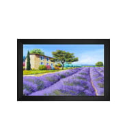 Manzara Temalı Kanvas Tablo 80 x 110 cm Siyah Çerçeve