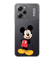 Poco X5 Pro  Kamera korumalı Kapak Mickey Mouse Tasarımlı  Şeffaf Kılıf