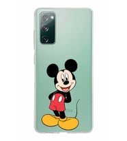 Samsung Galaxy S20 FE Kapak Mickey Mouse Tasarımlı Şeffaf Silikon Kılıf