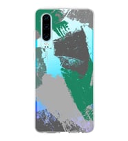 Huawei P30 Uyumlu Kapak Brush Stroke Tasarımlı Şeffaf Silikon Kılıf