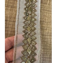ETNİK OTANTİK PUL PAYETLİ ŞERİT DİKİŞ AKSESUARI EN 4 CM (1 METRE)