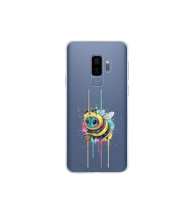 Samsung Galaxy S9 Plus ile uyumlu Splash arı tasarımlı şeffaf silikon kılıf