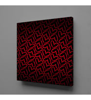 KIRMIZI KALP KANVAS TABLO 140x140cm