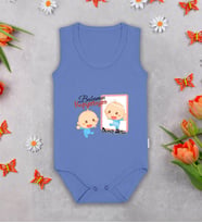 BK Kids Kişiye Özel Babamın Kopyasıyım Mavi %100 Pamuklu Askılı Sıfır Kol Bebek Body Zıbın, Yeni Doğan Bebek Hediyesi