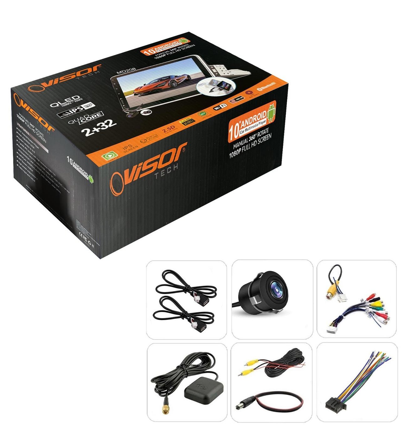 VİSOR MD-208 Tablet Multimedya Android 10 İnç Universal 2+32GB