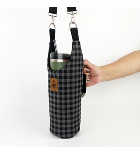 Woodycord El Yapımı Pötikare Matara Termos Kılıfı Kulplu Model Quencher Pipetli 1,18 (Çok Renkli)