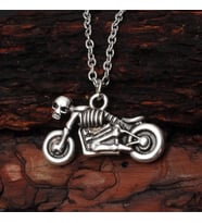 Kuru Kafalı Motosiklet Erkek Kolye Takı Aksesuar K24 T5