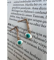 ALTIN KAPLAMA MİNE KÜPE 3 (18K )