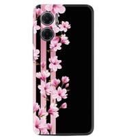 Xiaomi Redmi Note 11E Kılıf Resimli Desenli Baskılı Silikon Pink Flowers 3 1393