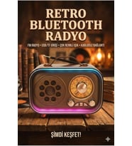 Retro Bluetooth Radyo Hoparlör USB TF Kart AUX FM Taşınabilir Nostaljik Tasarım