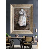 GÜMÜŞ ÇERÇEVELİ PASPARTULU TABLO C343