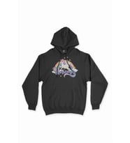 Unicorn Tasarımlı Siyah Sweatshirt Hoodie