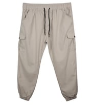 Kargo Cepli Büyük Beden Likralı Jogger Pantolon (Taş)