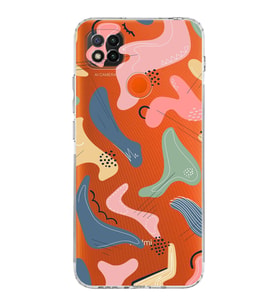 Xiaomi Redmi 9C  Kamera Korumalı Kapak Abstract Tasarımlı Şeffaf  Kılıf