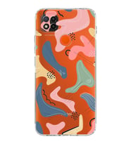 Xiaomi Redmi 9C  Kamera Korumalı Kapak Abstract Tasarımlı Şeffaf  Kılıf