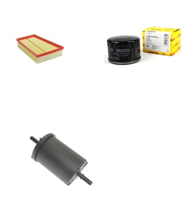 Bosch Filtre Bakım Seti Renault Scenic II 1.6 2.0 Benzinli 2003-2008 Hava + Yağ f. + Yakıt Filtre Bosch
