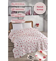 Çift Kişilik Baskılı Pike Yatak Örtüsü Daisy 200x230 cm (Lila)