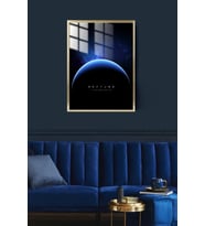 Neptün Gezegen Çerçeveli Metal Poster Tablo