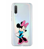Xiaomi Mi 9 Lite Uyumlu Kapak Minnie Mouse Tasarımlı Şeffaf Silikon Kılıf