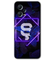 Redmi Note 12 5G Kılıf HD Desen Baskılı Kılıf - Dark Neon Yaprak Ş Harfi