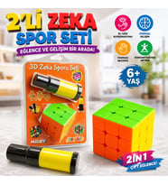 2'li Zeka Spor Seti 3x3 Rubik Küp & Da-Li Ring Parmak Beceri Oyunu