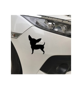 Sevimli Köpek Tasarım Su Geçirmez Çıkarılabilir Oto Sticker 2 Parça 17*14,5 Cm