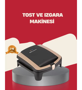 Tost Makinesi Yapışmaz Plaka 1500 Watt Güçlü Performans