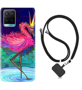 Vivo Y11S Y21S Y20 Y20S Y70 Kılıf Boyun Askılı Silikon Queen Flamingo 1748