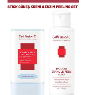 Cell Fusion C Stick Güneş Kremi ve Enzim Peeling Seti