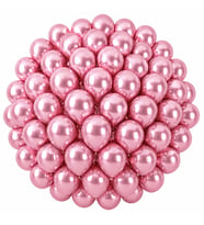 Açık Pembe Renk Lateks krom Balon (30 cm) - 50 Adet