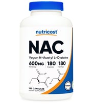 Nutricost N-Acetyl L-Cysteine 600mg, 180 Capsules.Abd Menşei.(Ösg Özel Sporcu Gıdaları)