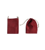 Kese çuval natural kırmızı büyük 12x17cm p20-