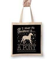 All I Want For Christmas Is A Pony Knit Pattern Bez Çanta Uzun Saplı