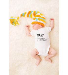 Unisex Bebek Amca Baskılı Body Zıbın