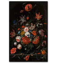 Cakapuzzle Karışık Renkli Çiçekler Siyah Arkaplan Puzzle Yapboz MDF (Ahşap) (120 Parça)