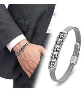 Moncuk Design Hematit Taşı ve Paslanmaz Çelik Erkek Bileklik 33512B23D5