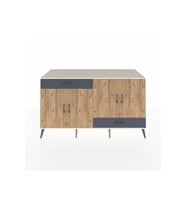 Kronos Konsol 5 Raflı 2 Çekmeceli 4 Kapaklı 176x59x99 Aytaşı-Çam/Antrasit