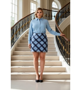 Kadın Mini Etek Baskılı Örme %96 Polyester %4 Elastan Fonksiyonel Dayanıklı Kaliteli Rahat