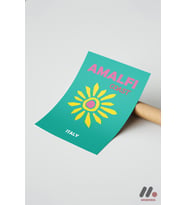 Amalfi Kıyısı Posteri, Çerçevesiz Yüksek Kalite Duvar Afişi - Seyahat Severlere Hediye