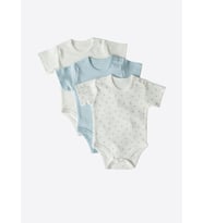 Organik New Dreams 3'lü Kısa Kol Body Mavi